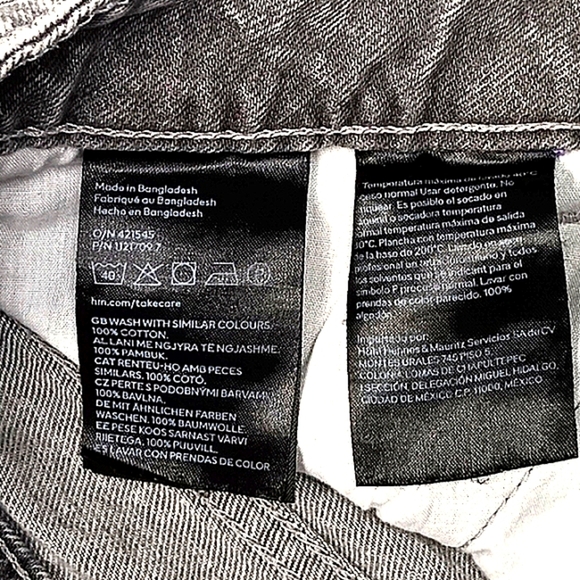 Divided HM Cargo Y2K Baggy W 10 Fit 32x29 Mid Rise Mid Grey Zip Button 6 Pockets - Picture 8 of 15